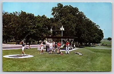 Mahomet Illinois~Golfing Scene @ Lake Of The Woods~Birdhouse 1950s Postcard • $11