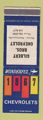 Matchbook Cover - 1967 Chevrolet Gilbert Bros Muncy Montoursville PA WEAR • $3.99