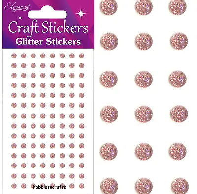 £1.79 • Buy 4MM ROSE GOLD GLITTER GEMS  Eleganza 3-D Craft Stickers Gemstones 27364