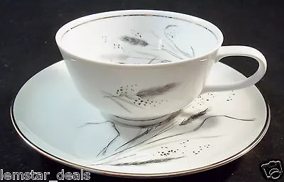 Rosenthal Continental Ceres Platinum Trim Cup & Saucer Set Wheat Pattern • $15.29