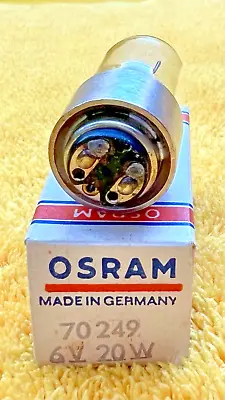 Osram 70249 Flat Filament Incandescent Microscope Lamp Tubular Bulb 6V 20W P21d • $24