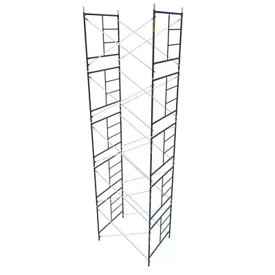 5-Story Scaffolding Set 5x7x5 Ft Stackable Steel Mason Bricklayer W/ Cross Brace • $2191.57