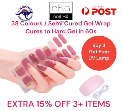 $11.95 • Buy Semi Cured UV Gel Nail Wrap Kit - Nail Art - Nail Sticker - Nail Kit