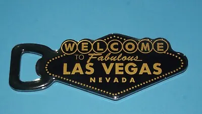 Las Vegas Bottle Opener Sign W Magnet WELCOME TO FABULOUS LAS VEGAS NEVADA 4.5x2 • $17