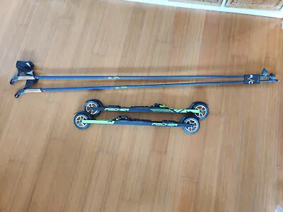 Fischer RC7 Skate Rollerski W/Turnamic Binding (MV02020) With Poles • $284