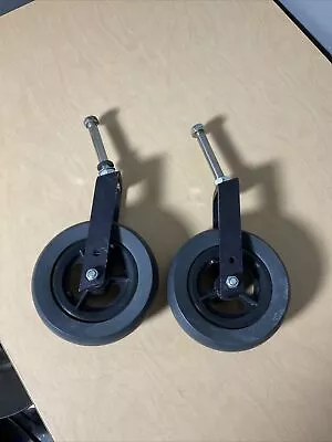 Pair Of Quickie Wheelchair Front Casters Forks Wheels Axles 6”  Tires Caster • $59.95