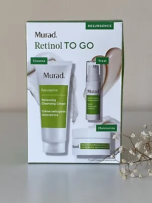 Murad Resurgence Retinol To Go Kit 3 Piece Set Cleaner Serum Night Cream • $45.99