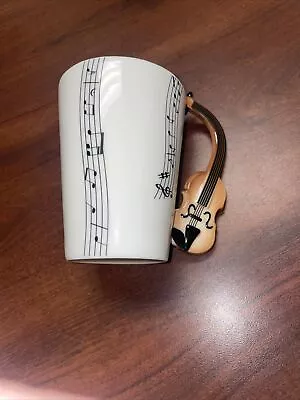 Violin Viola Cello Ceramic Music Notes Coffee Tea Mug-musician-art Pottery Music • $10