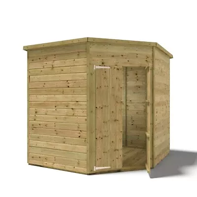 Project Timber Wooden Garden Corner Shed With Wooden Corner Shed Windowless 7x7 • £716