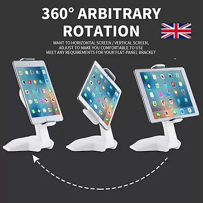 360 Swivel Tablet Stand For All (7  To 15) Desktop Table Desk Mount For IPad/Tab • £11.92