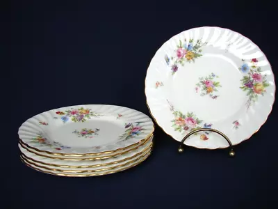 Set Of 6 Minton MARLOW 6-1/4  Bread Plates Wreath Backmark • $27.95