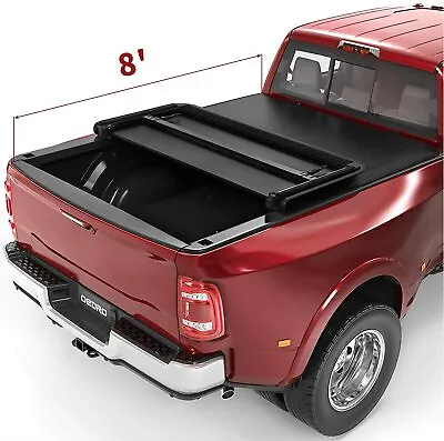 OEDRO 8ft Bed Soft Tri Fold Tonneau Cover For 1999-2024 Ford F250 F350 Superduty • $199.99