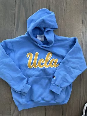 Champion UCLA Bruins NCAA Kids Hoodie Sweatshirt Top Blue  Sz Youth L 10-12 EZuC • $24.99