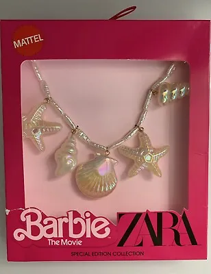 $48 • Buy Mattel BARBIE THE MOVIE X ZARA SPECIAL EDITION FAUX SHELL PEARL NECKLACE NIB NEW