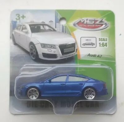 MSZ 1:64 Scale Car Diecast AUDI A7 Blue Hotwheels Matchbox Size • £4.98