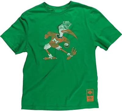 Miami Hurricanes Adidas Vintage Throwback Slim Fit T Shirt $28 Clearance Small • $17.05