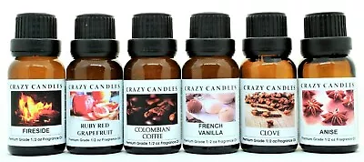 6 Oils 1/2 Oz Each Fireside Ruby Red Grapefruit Colombian Coffee French 2 Mor • $23.99