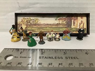 Vtg Walter Merten Miniature Wedding Scene W/ 8 Figures And Background Germany • $16.50