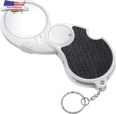 Magnifying Glass With Light Lighted Magnifying Glass 5X Handheld Pocket Magnif • $17.54