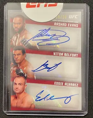 2015 Topps UFC Three Of A Kind Rashad Evans / Vitor Belfort / Eddie Alvarez Auto • $299