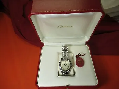 Ronde Solo De Cartier Stainless Steel Men’s Vintage Wristwatch With Box & Tag!! • $2080