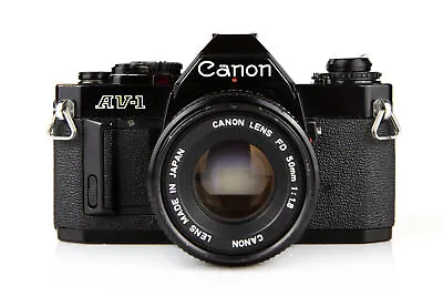 Canon AV-1 35mm SLR Camera Body With 50mm F/1.8 Lens - Canon FD Mount • £129.99