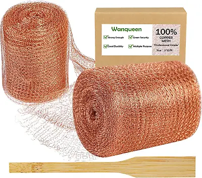 Copper Mesh Roll For Mice Rat Rodent Repellent Sturdy 32 Feet Copper Wool Mouse • $33.59