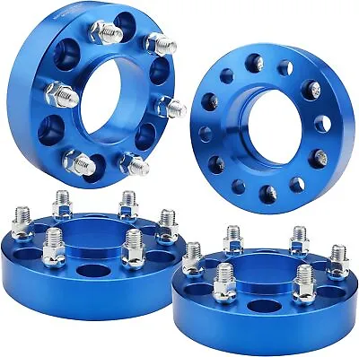 (4) 1.5'' 6 Lug Hubcentric Blue Wheel Spacers Adapters 6x135 For Ford F-150 • $84.99
