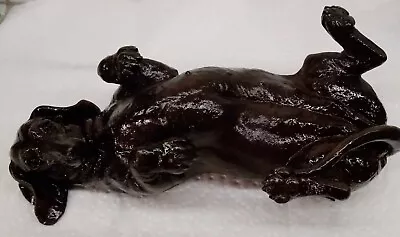 $125 • Buy  Vintage  Rolling Dachshund  Bronze Sculpture, Signed Doris Lindner 