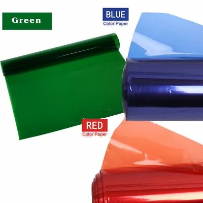 Photography Gels Color Sheets Filter Red Blue Green Film For Studio Spotlight • £10.99