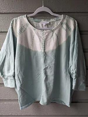 Pure Jill J. Jill Dolman Sleeve Top Tie Dye French Terry Organic Cotton Small • $14.50