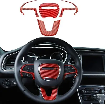 4X Steering Wheel Panel Decor Cover Trim For Dodge Charger 2015-2022 Accessories • $23.99