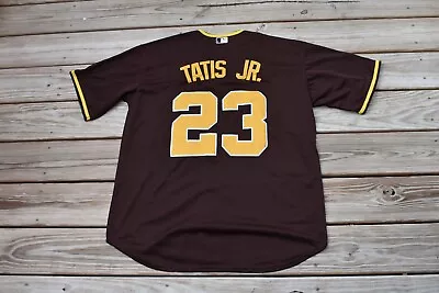 New!! Fernando Tatís Jr San Diego Brown Padres Baseball Jersey Adult Men's Large • $45