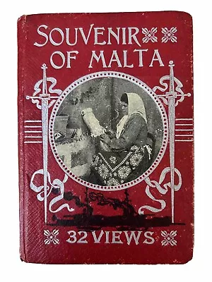 Vintage “Souvenir Of Malta” Hardback Fold Out Picture Book With 32 Views. • £12.50