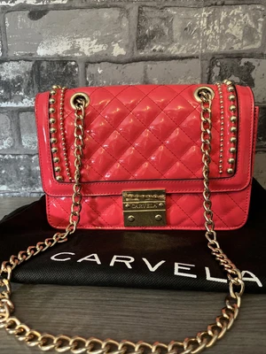 £22 • Buy Carvela Patent  Pink & Gold Shoulder Or Crossbody Bag  With Dust Bag