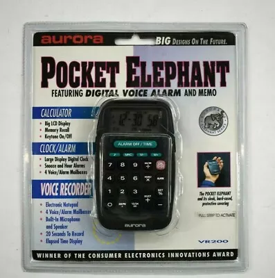 Traveling Pocket Elephant Digital Voice Recorder/Alarm Clock/Calculator & Memo • $13.52