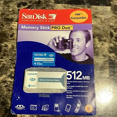 Sandisk 512MB PRO DUO MEMORY STICK CARD Sony Digital Camera PS Playstation *EXC* • $10