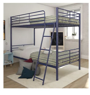 Mainstays Twin Over Twin Convertible BunkBedBlue • $250
