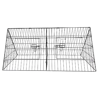 HugglePets Triangle Metal Hutch Rabbit Guinea Pig Animal Pet Run Cage Playpen • £42.74