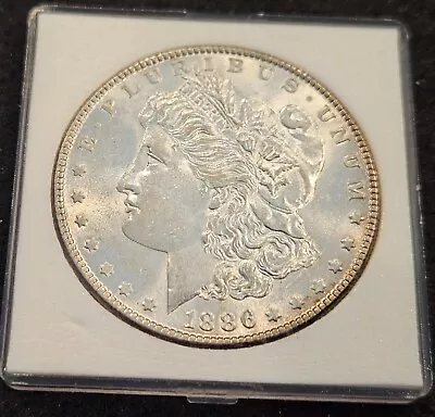 CH UNC 1886-P Philadelphia Mint $1 Morgan 90% Silver Dollar In Holder • $26