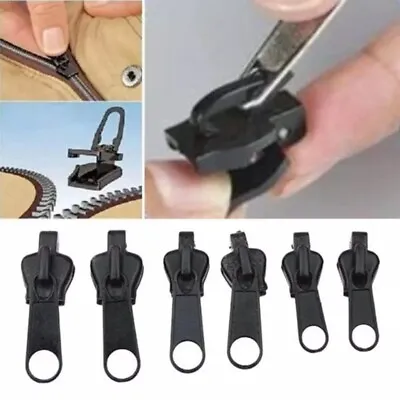 £1.99 • Buy 6PCS Zipper Repair Kit Replacement Durable Zips Slider Puller Rescue Instant Fix