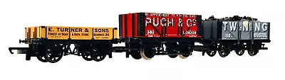 Hornby/dapol 00 Gauge - 3 X Private Owner Wagons Twining Pugh & Turner - Unboxed • £14.95