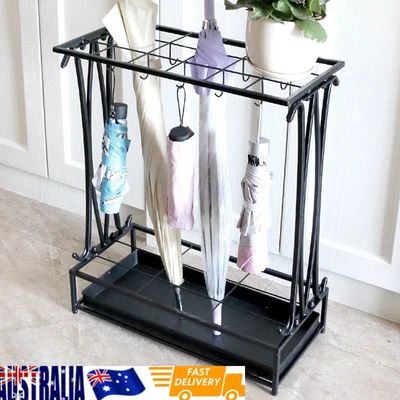 $53.65 • Buy Metal 21-Slot Umbrella Stand Holder Free Standing Storage Rack With 24 Hooks