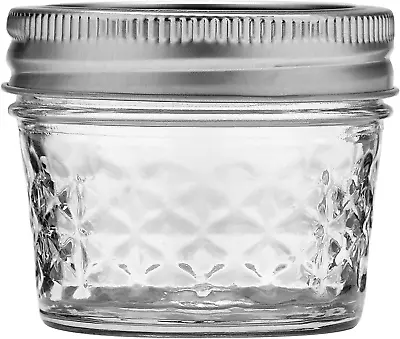 4-Ounce Quilted Crystal Jelly Jars With Lids And Bands (6 Jars) • $21.86