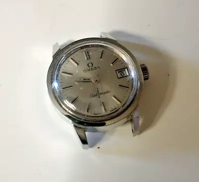 Vintage Omega Ladymatic Stainless Date. Runs. 28mm Non Working • $69.99