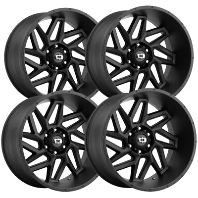 (Set Of 4) Vision 361 Spyder 22x14 6x5.5  -76mm Satin Black Wheels Rims 22  Inch • $1191.96