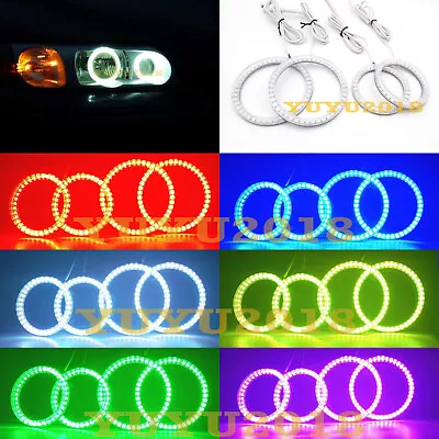 RGB Halo Ring For Volvo S60R V70R 04-07 Headlight MultiColor Bluetooth Angel Eye • $54.61