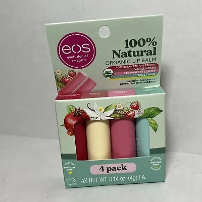 EOS Lip Balm Collection 4 Pack Pomegranate  Strawberry Vanilla Mint • $14