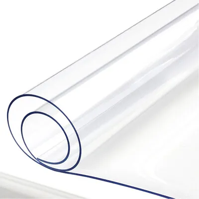 1/2Pcs 60x120cm 1mm Clear PVC Table Cover Protector Desk Pad Table Top Protector • £11.69