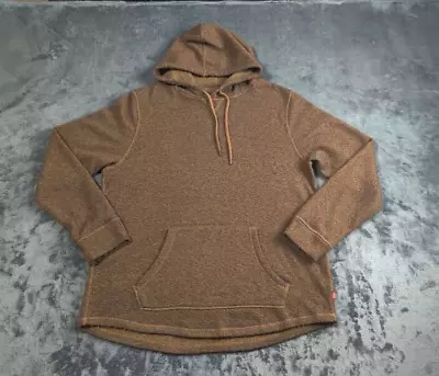 Levi Strauss & Co Jacket Adult Mens Large Solid Brown Fleece Hoodie • $5.39